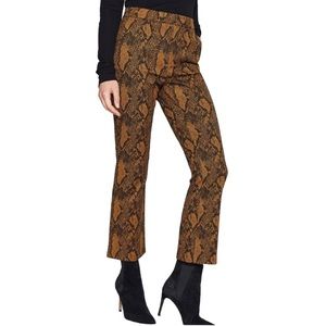 Joie Marcena Python Snake Jacquard Slim Fit High Rise Crop Pants Trousers 4